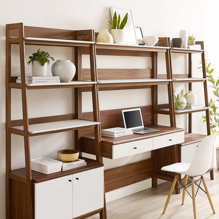 Bixby 3-Piece Wood Office Desk and Bookshelf