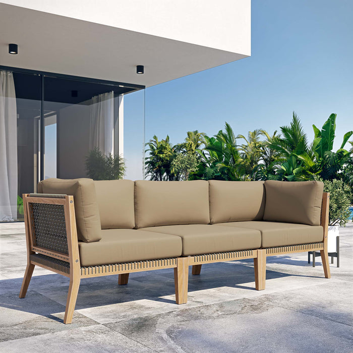 Clearwater Outdoor Patio Teak Wood Sofa