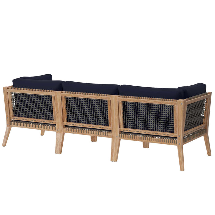 Clearwater Outdoor Patio Teak Wood Sofa