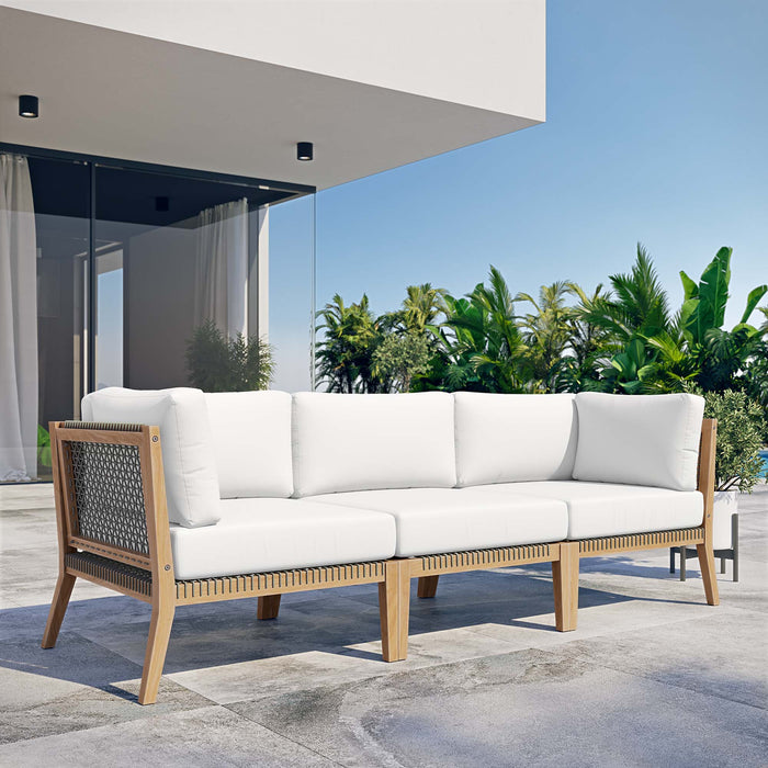 Clearwater Outdoor Patio Teak Wood Sofa