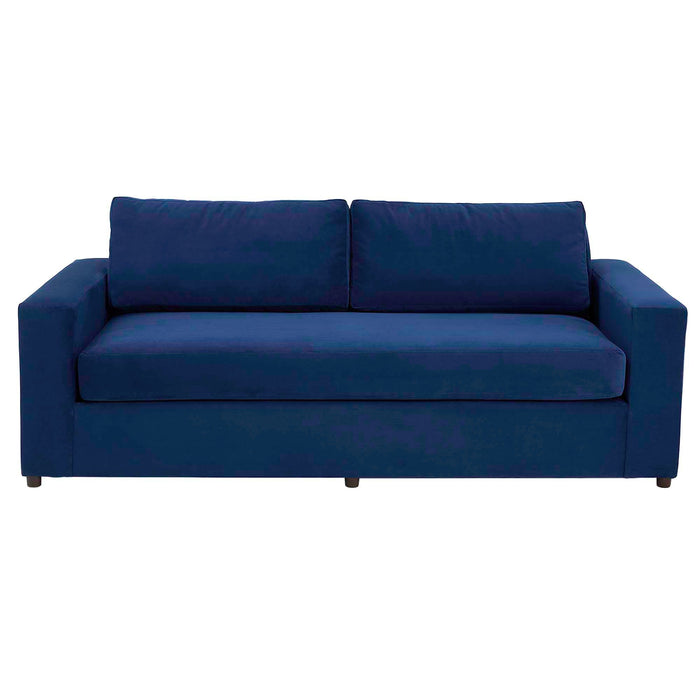 Avendale Velvet Sofa – Made in the USA With Bench Seat Cushion