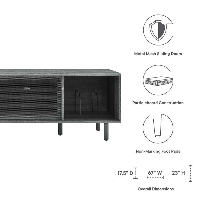 Kurtis 67" TV and Vinyl Record Stand