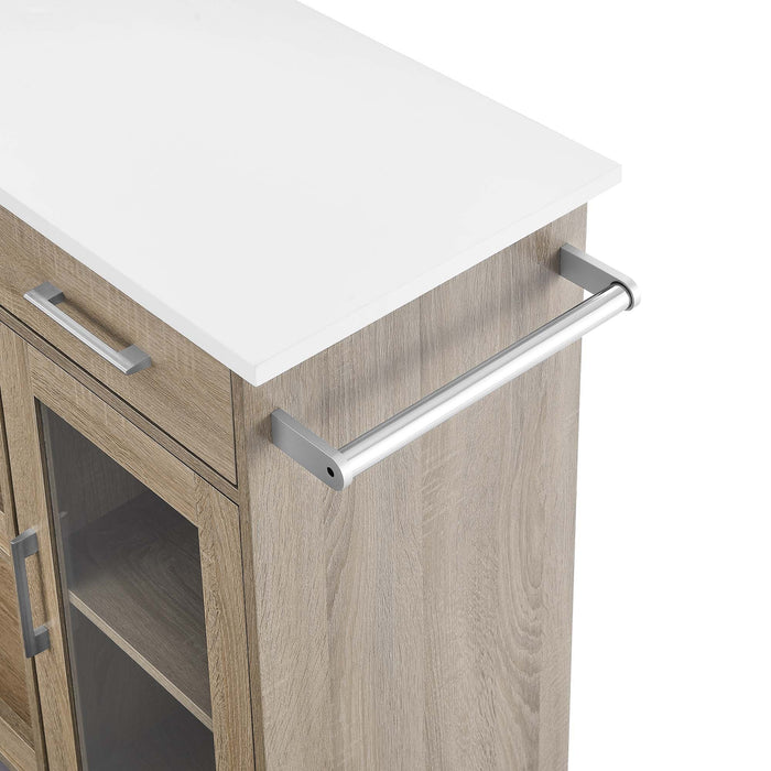 Culinary Kitchen Cart With Towel Bar