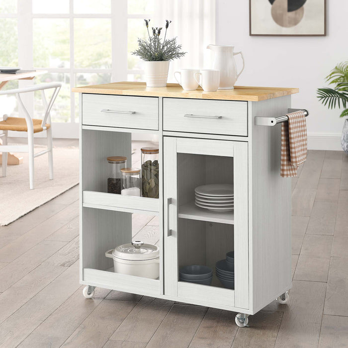 Culinary Kitchen Cart With Towel Bar