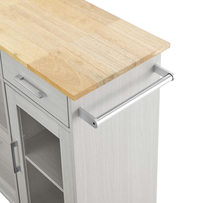 Culinary Kitchen Cart With Towel Bar