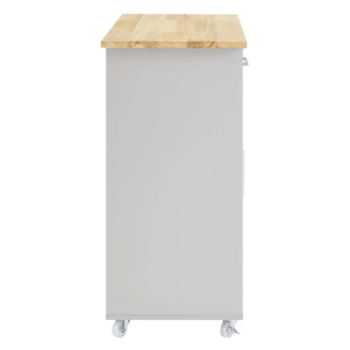 Culinary Kitchen Cart With Spice Rack