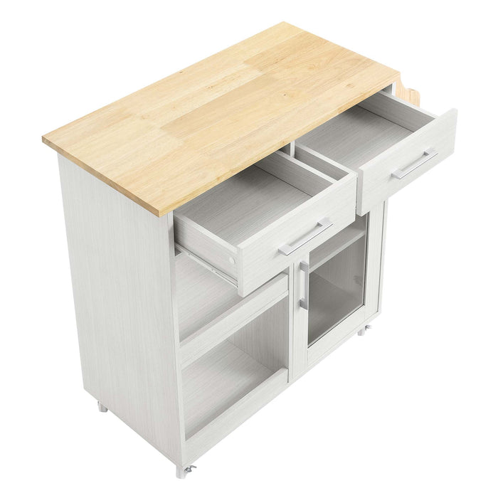 Culinary Kitchen Cart With Spice Rack