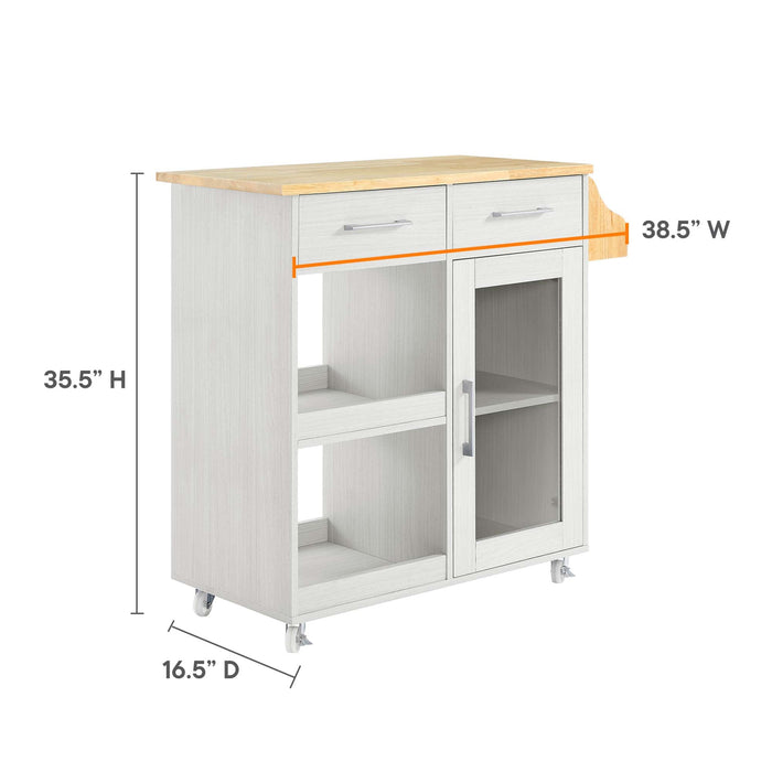 Culinary Kitchen Cart With Spice Rack