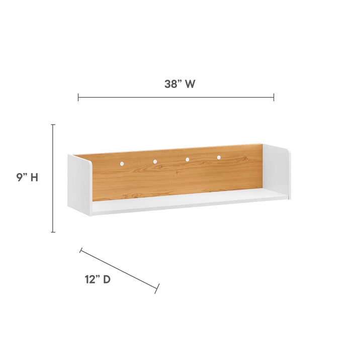 Kinetic 49" Wall-Mount Office Desk With Cabinet and Shelf