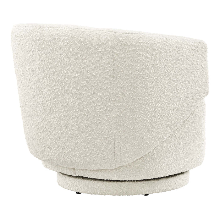 Celestia Boucle Fabric Swivel Chair