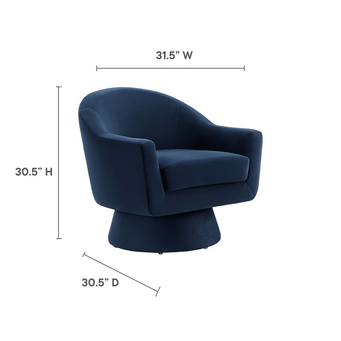 Astral Performance Velvet Swivel Chair