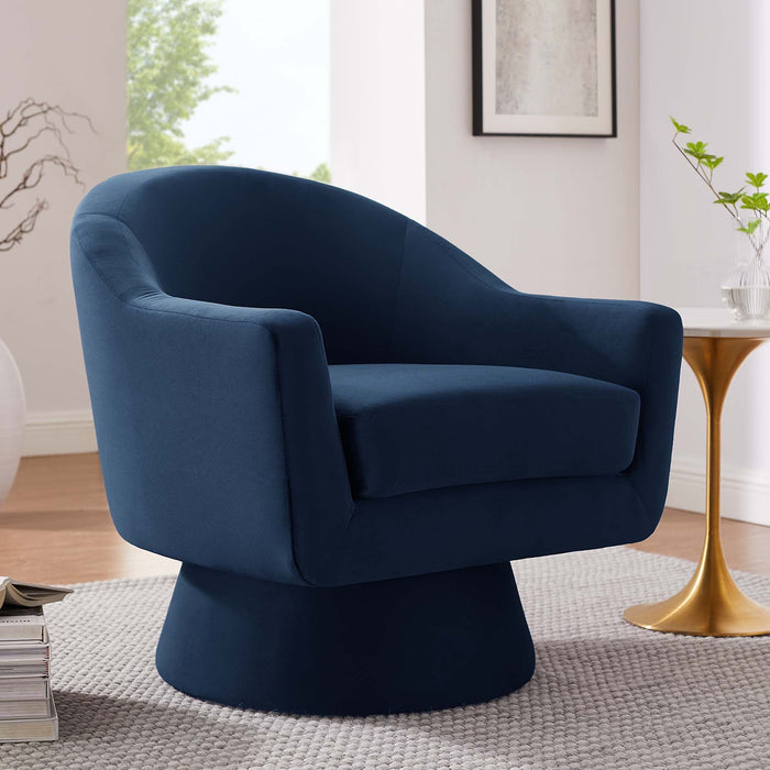 Astral Performance Velvet Swivel Chair