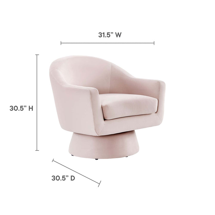 Astral Performance Velvet Swivel Chair