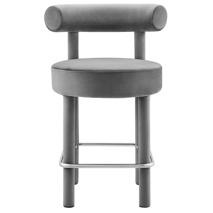 Toulouse Performance Velvet Counter Stool