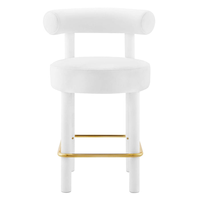 Toulouse Performance Velvet Counter Stool