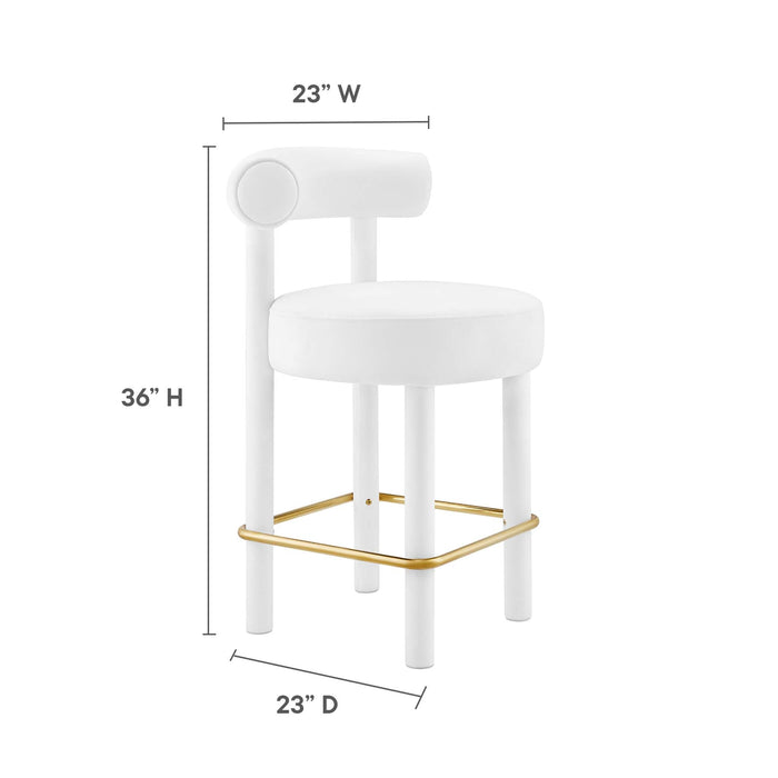 Toulouse Performance Velvet Counter Stool