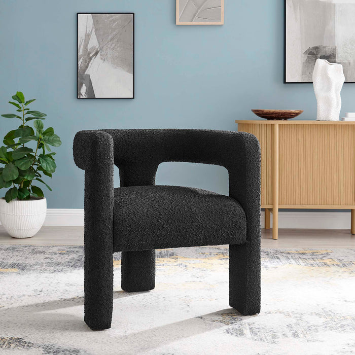 Kayla Boucle Upholstered Armchair