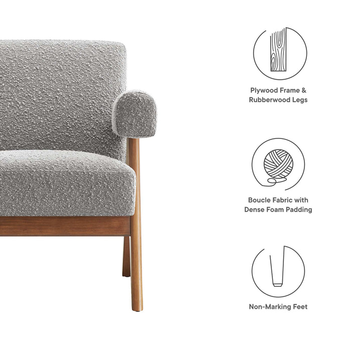 Lyra Boucle Fabric Armchair