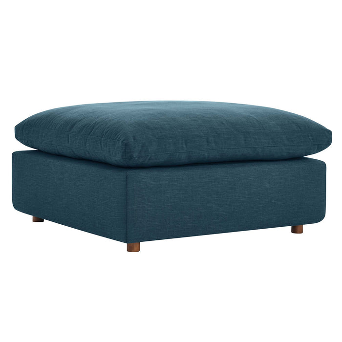 Commix Down Filled Overstuffed Sectional Sofa and Ottoman Set