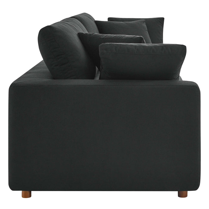 Commix Down Filled Overstuffed Sectional Sofa and Ottoman Set