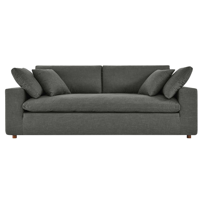 Commix Down Filled Overstuffed Sectional Sofa and Ottoman Set