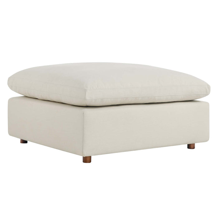 Commix Down Filled Overstuffed Sectional Sofa and Ottoman Set