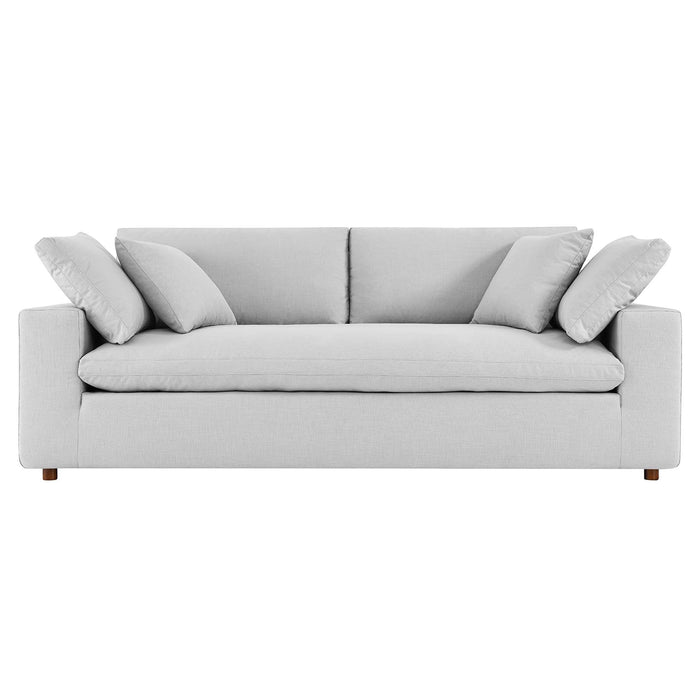 Commix Down Filled Overstuffed Sectional Sofa and Ottoman Set