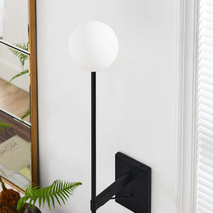 Riva White Globe Wall Sconce