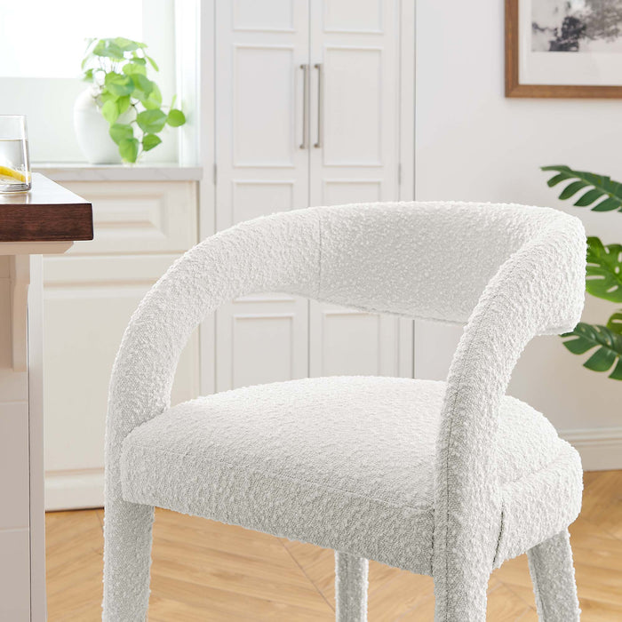 Pinnacle Boucle Upholstered Counter Stool Set of Two