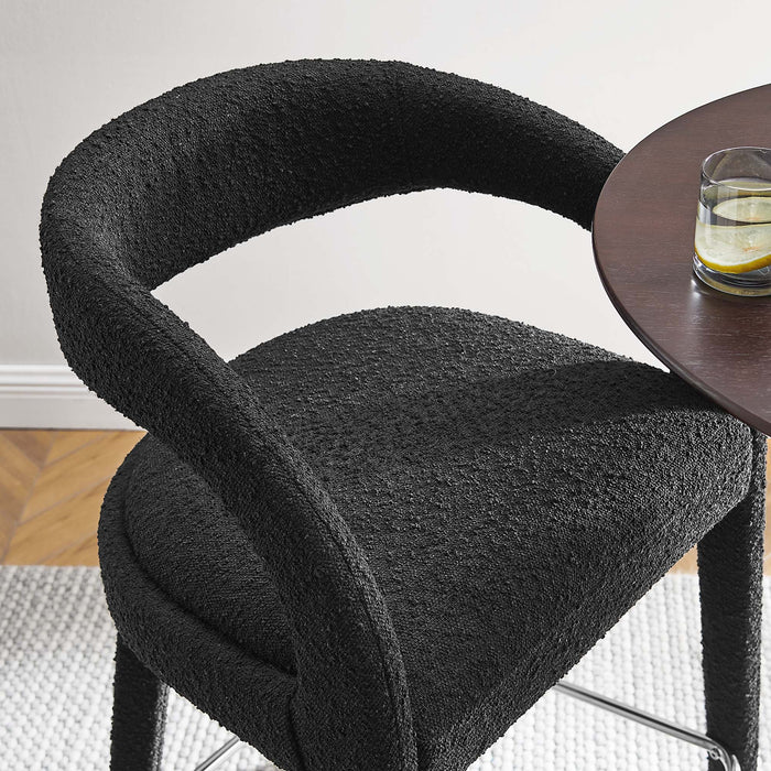 Pinnacle Boucle Upholstered Bar Stool Set of Two