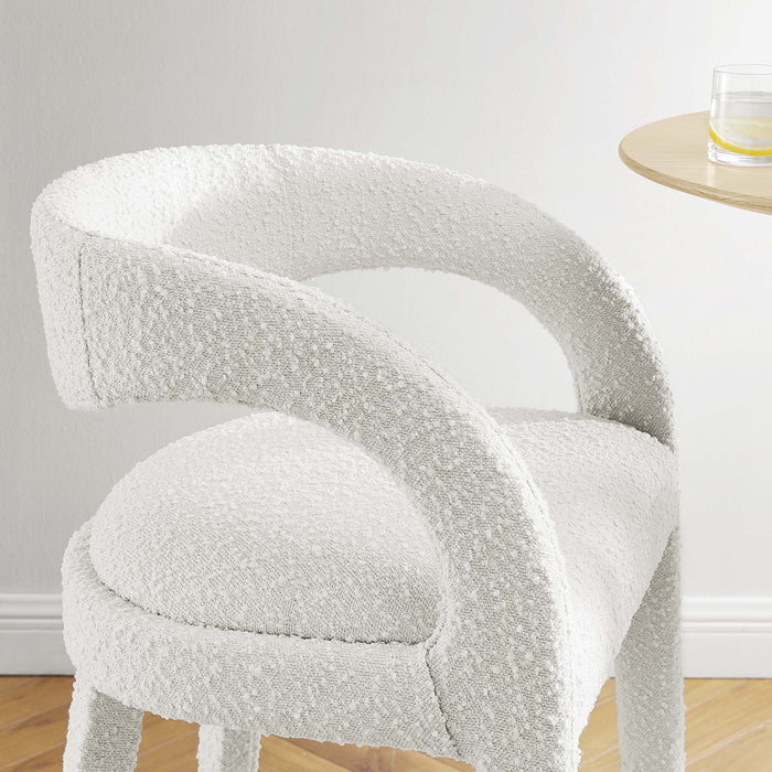 Pinnacle Boucle Upholstered Bar Stool Set of Two