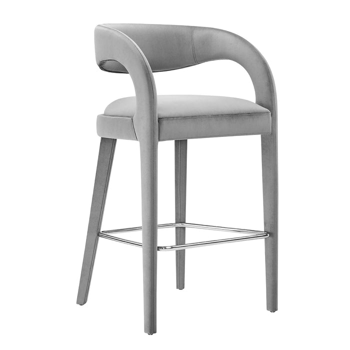 Pinnacle Performance Velvet Bar Stool Set of Two