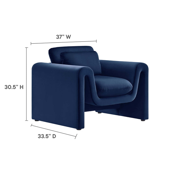 Waverly Performance Velvet Armchair