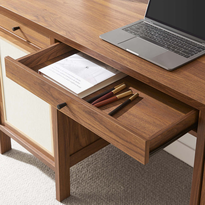 Capri 58" Wood Grain Office Desk