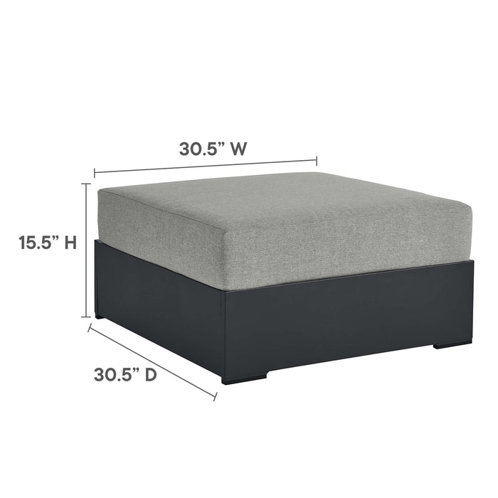 Tahoe Outdoor Patio Powder-Coated Aluminum Ottoman