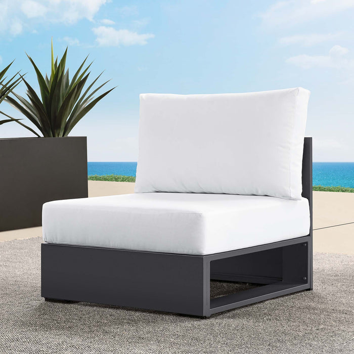 Tahoe Outdoor Patio Powder-Coated Aluminum Modular Armless Chair