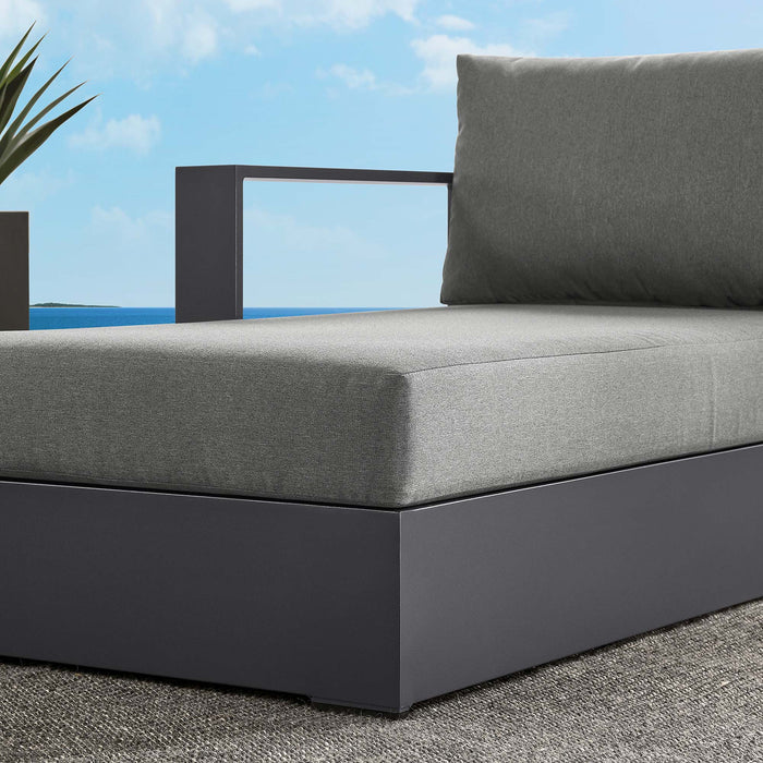 Tahoe Outdoor Patio Powder-Coated Aluminum Modular Left-Facing Chaise Lounge