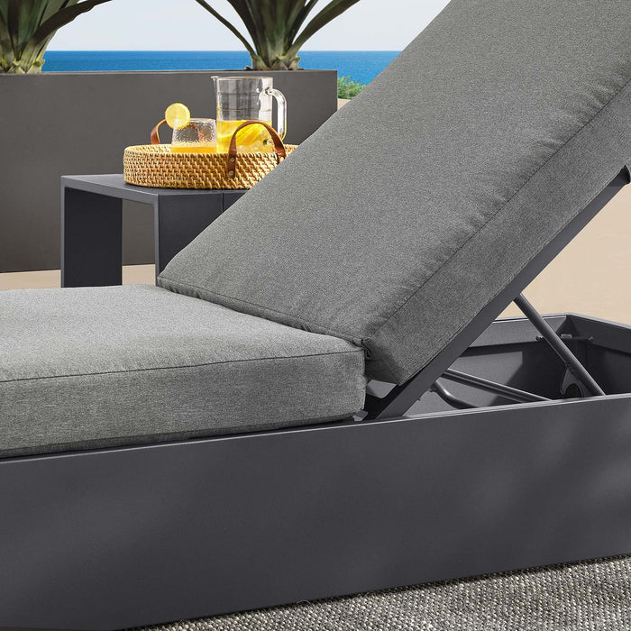 Tahoe Outdoor Patio Powder-Coated Aluminum Chaise Lounge Chair