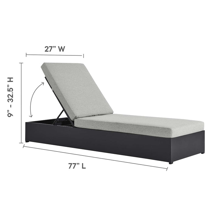 Tahoe Outdoor Patio Powder-Coated Aluminum Chaise Lounge Chair