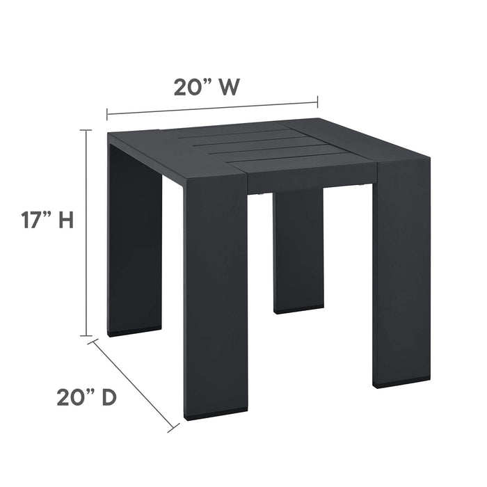 Tahoe Outdoor Patio Powder-Coated Aluminum End Table