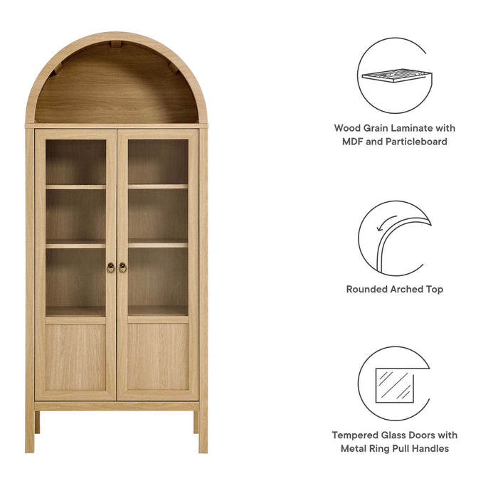 Tessa Tall Arched Storage Display Cabinet