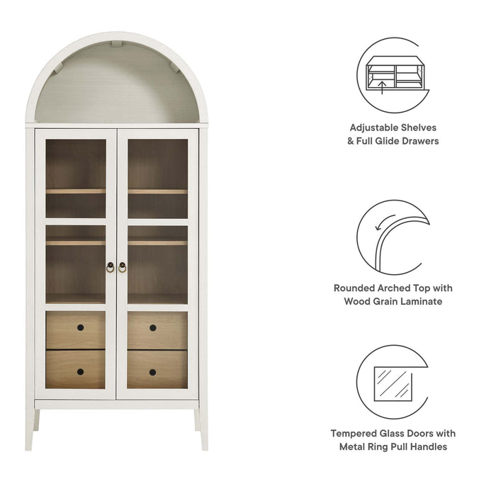 Nolan Tall Arched Storage Display Cabinet