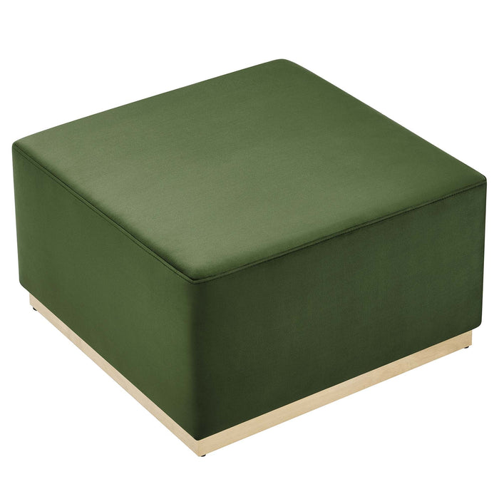 Tilden Large 28" Square Performance Velvet Upholstered Ottoman