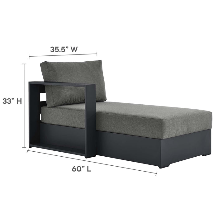 Tahoe Outdoor Patio Powder-Coated Aluminum 2-Piece Left-Facing Chaise Sectional Sofa Set