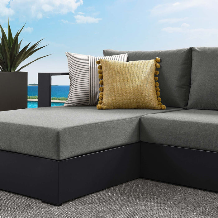 Tahoe Outdoor Patio Powder-Coated Aluminum 2-Piece Left-Facing Chaise Sectional Sofa Set