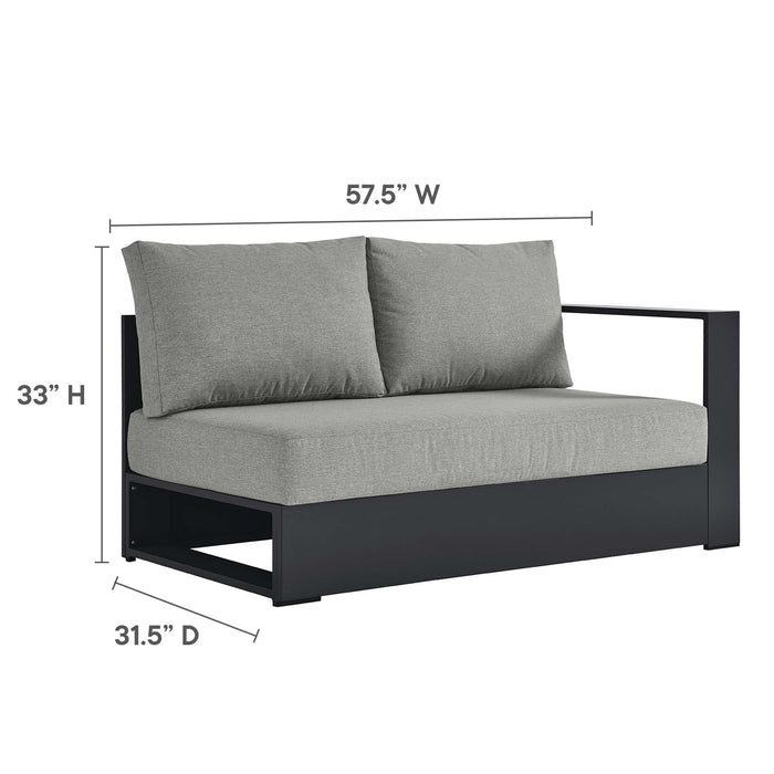 Tahoe Outdoor Patio Powder-Coated Aluminum 2-Piece Left-Facing Chaise Sectional Sofa Set