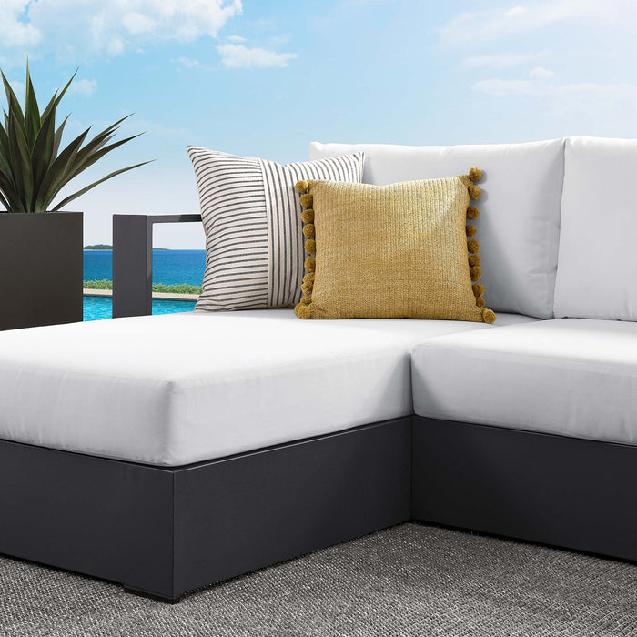 Tahoe Outdoor Patio Powder-Coated Aluminum 2-Piece Left-Facing Chaise Sectional Sofa Set