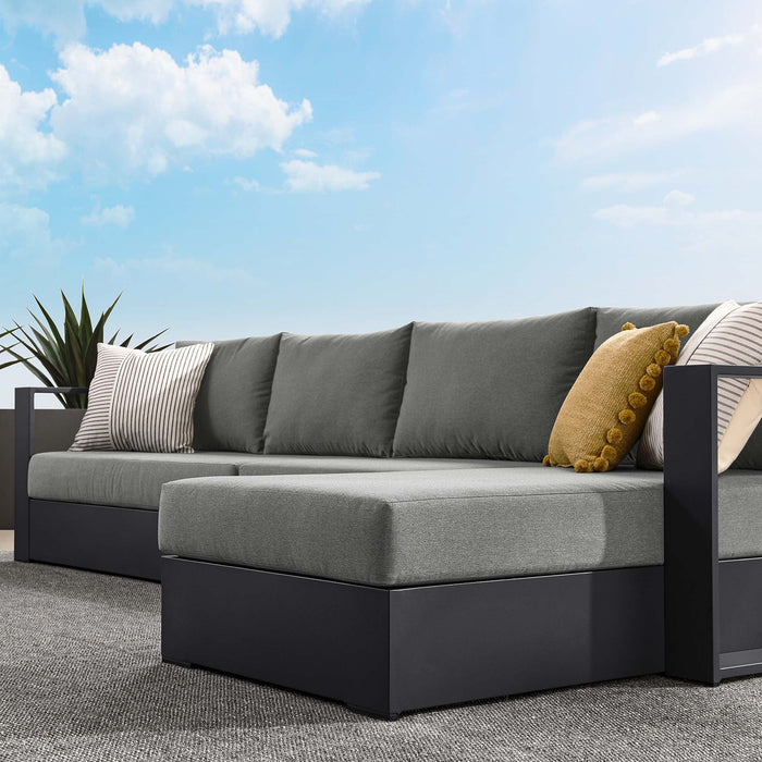 Tahoe Outdoor Patio Powder-Coated Aluminum 3-Piece Right-Facing Chaise Sectional Sofa Set