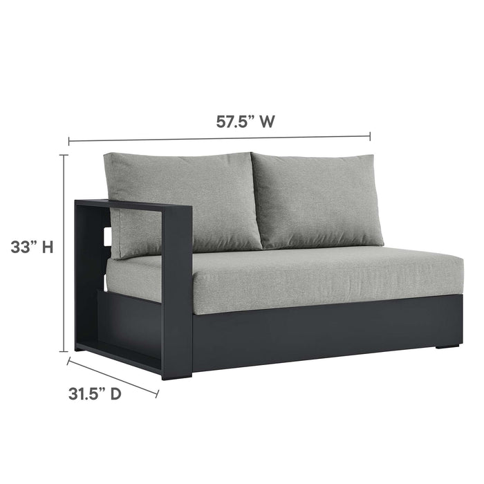 Tahoe Outdoor Patio Powder-Coated Aluminum 3-Piece Right-Facing Chaise Sectional Sofa Set