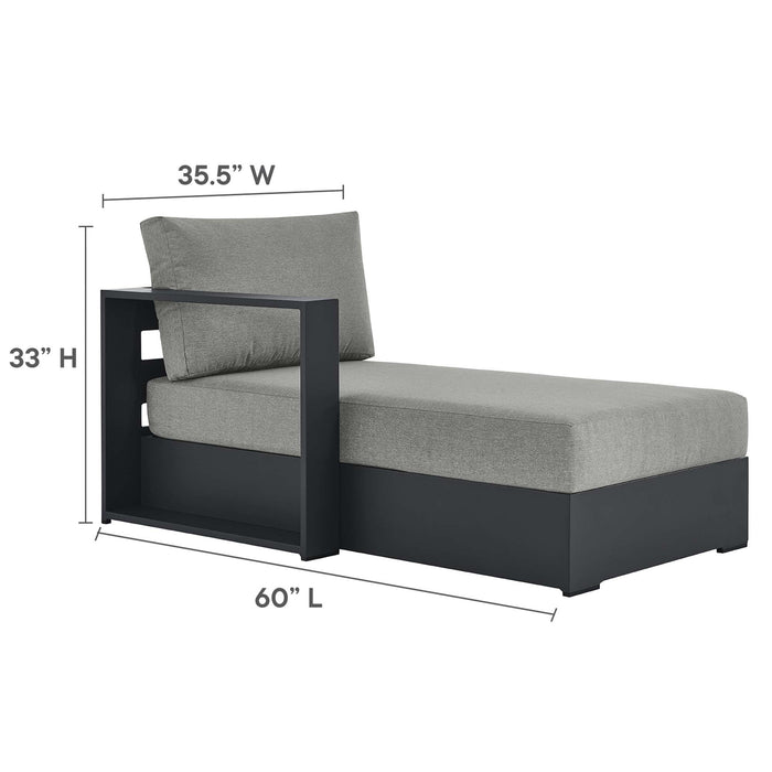 Tahoe Outdoor Patio Powder-Coated Aluminum 4-Piece Sectional Sofa Set